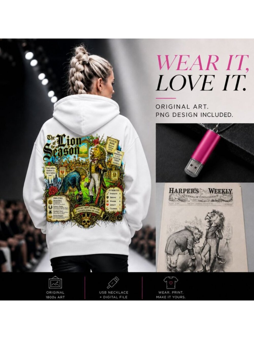 Harpers Weekly, Thomas Nast, Political Cartoon, tshirt design, usb necklace